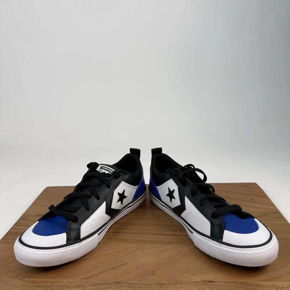 New Big Kids Converse Pro Blaze Play Offs Multicolor Leather Low Sneakers Size 4
